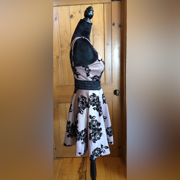 Formal Dress by City Studio, Dusty Pink & Black Floral (7) - Picture 4 of 17